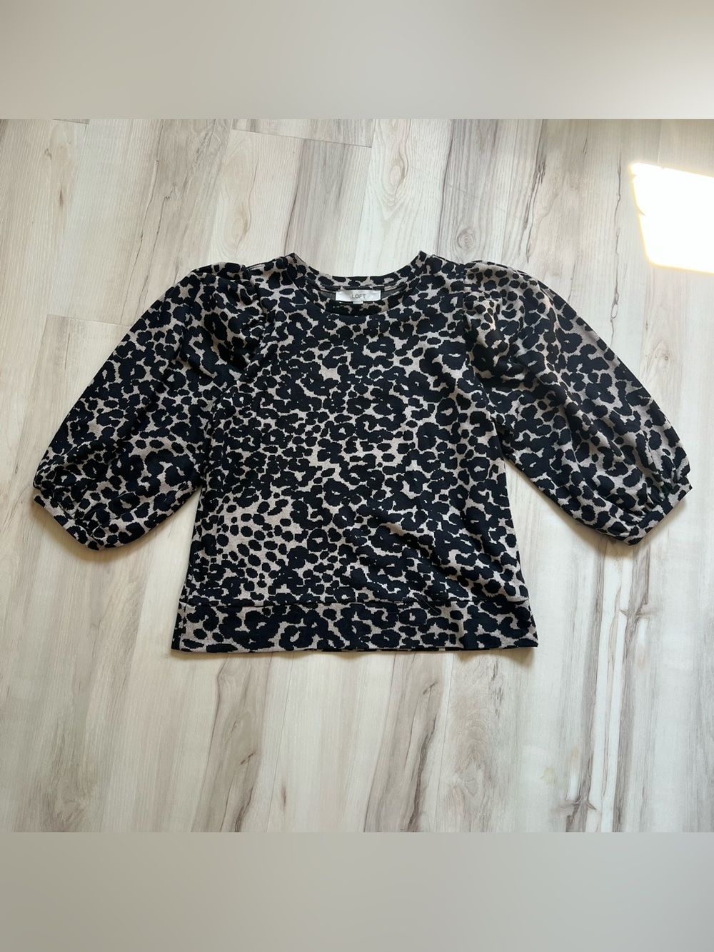 Leopard loft pullover size M